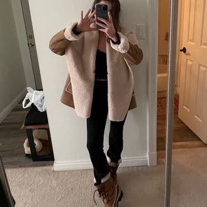 ZARA faux Sherpa swing jacket